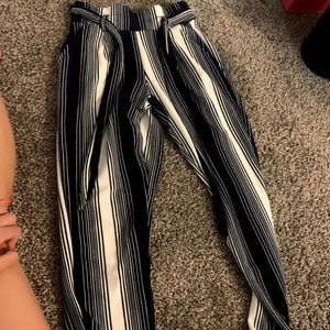 Comfy blue and white stripped lounge pants